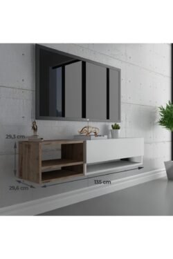 Duvara Monte Tv Sehpası Beyaz Çırağan S6105 1