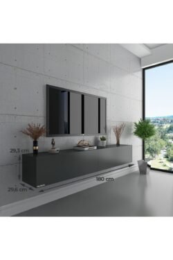 Duvara Monte Tv Sehpası Antrasit S6106-4