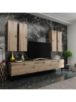 Ideal Tv Ünitesi + Duvar Raf Ve Dolaplı Q7820-3 Çırağan