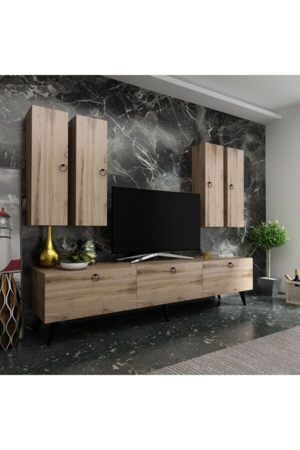 Ideal Tv Ünitesi + Duvar Raf Ve Dolaplı Q7820-3 Çırağan