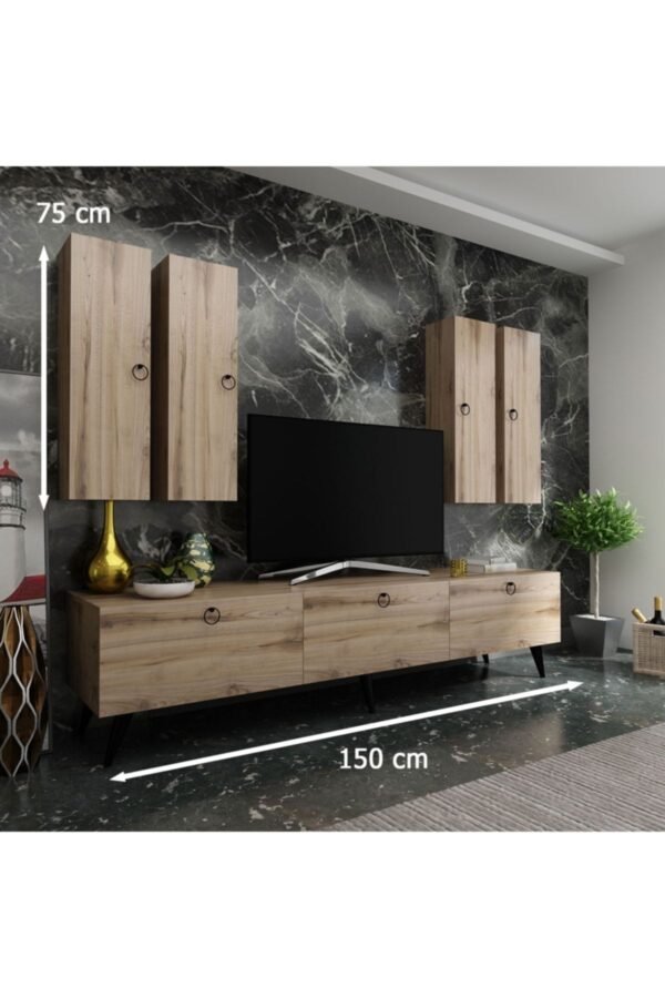 Ideal Tv Ünitesi + Duvar Raf Ve Dolaplı Q7820-3 Çırağan