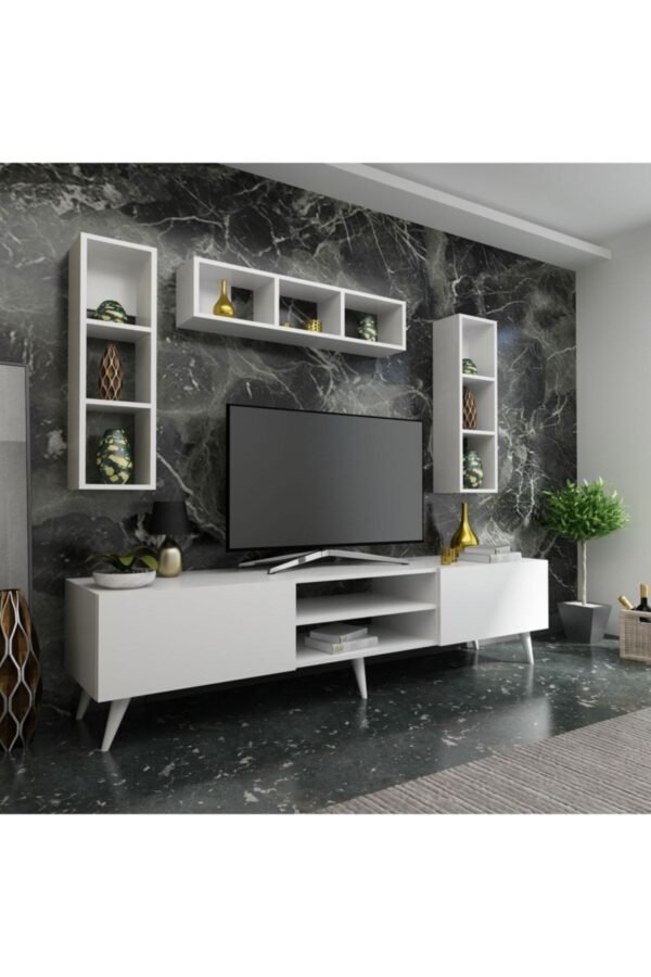 Ideal Tv Ünitesi Duvar Rafı Q7006-1 Beyaz