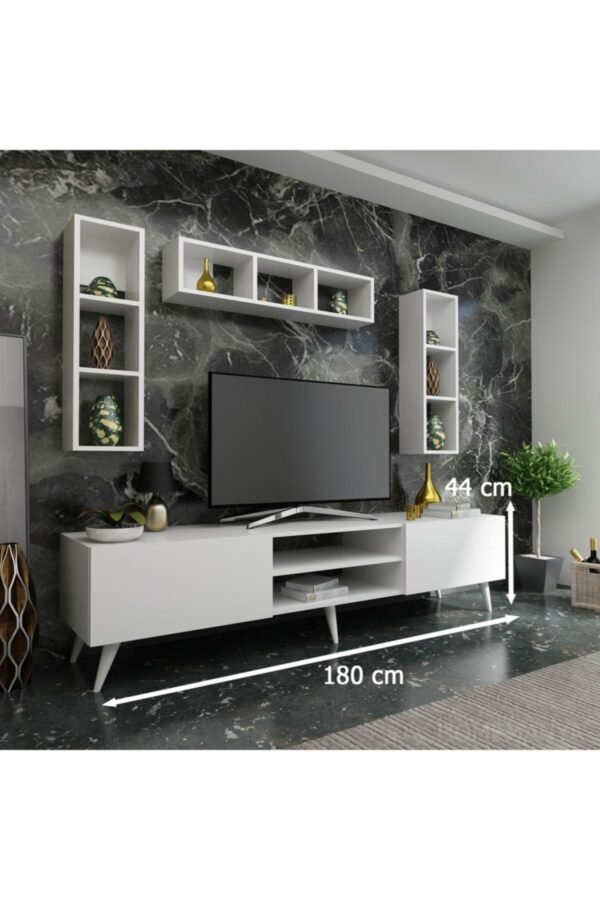 Ideal Tv Ünitesi Duvar Rafı Q7006-1 Beyaz