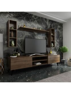 Ideal Tv Ünitesi Duvar Raflı Q7809-2 Ceviz