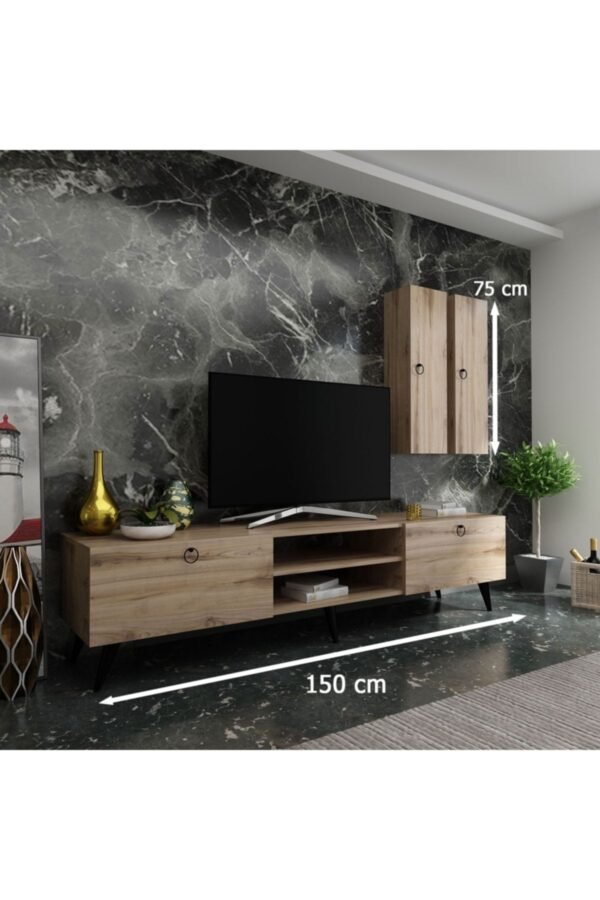 Ideal Tv Ünitesi Duvar Raf Ve Dolaplı Q7818-3 Çırağan