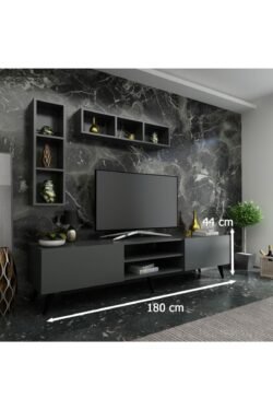 Ideal Tv Ünitesi Duvar Rafı Q7005-4 Antrasit