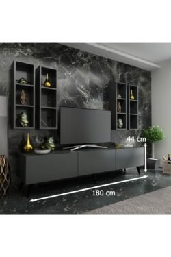 Ideal Tv Ünitesi Duvar Rafı Q7002-4 Antrasit