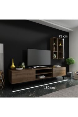 Ideal Tv Ünitesi Duvar Raflı Q7800-2 Ceviz