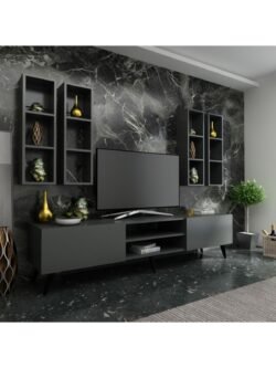Ideal Tv Ünitesi Duvar Raflı Q7801-4 Antrasit