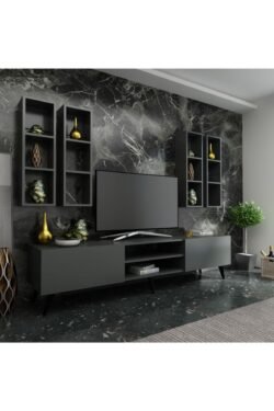 Ideal Tv Ünitesi Duvar Raflı Q7801-4 Antrasit