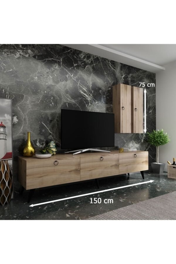 Ideal Tv Ünitesi Duvar Raf Ve Dolaplı Q7819-3 Çırağan