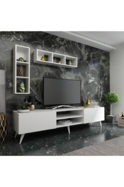 Ideal Tv Ünitesi Duvar Raflı Q7805-1 Beyaz