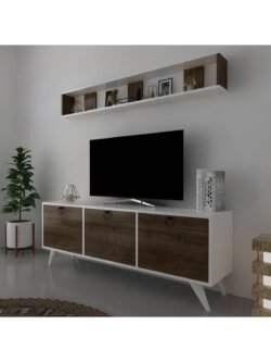 Icon Raflı Tv Ünitesi Q3029-5 Kulplu Dolaplı Modern Tv Sehpası