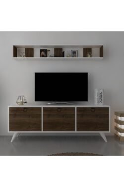 Icon Raflı Tv Ünitesi Q3029-5 Kulplu Dolaplı Modern Tv Sehpası