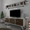 Icon Raflı Tv Ünitesi Q3029-5 Kulplu Dolaplı Modern Tv Sehpası