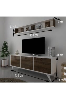 Icon Raflı Tv Ünitesi Q3029-5 Kulplu Dolaplı Modern Tv Sehpası
