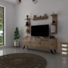 Icon Raflı Tv Ünitesi Q3028-3 Kulplu Dolaplı Modern Tv Sehpası