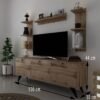 Icon Raflı Tv Ünitesi Q3028-3 Kulplu Dolaplı Modern Tv Sehpası