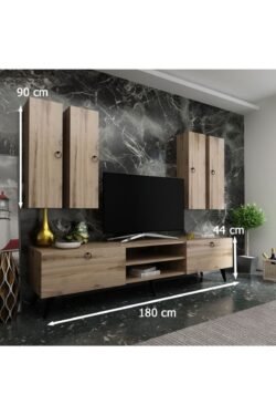 Ideal Tv Ünitesi Duvar Raf Ve Duvar Dolaplı Q7021-3 Çırağan