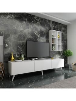 Ideal Tv Ünitesi Duvar Rafı Q7003-1 Beyaz