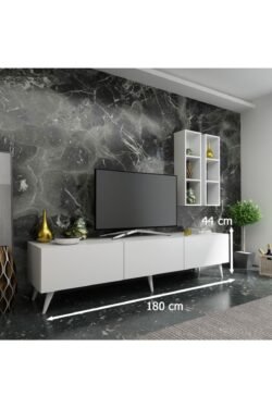 Ideal Tv Ünitesi Duvar Rafı Q7003-1 Beyaz