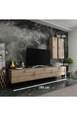 Ideal Tv Ünitesi Duvar Raf Ve Duvar Dolaplı Q7019-3 Çırağan