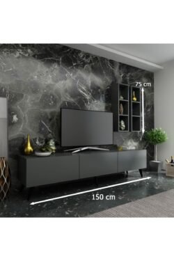 Ideal Tv Ünitesi Duvar Raflı Q7803-4 Antrasit