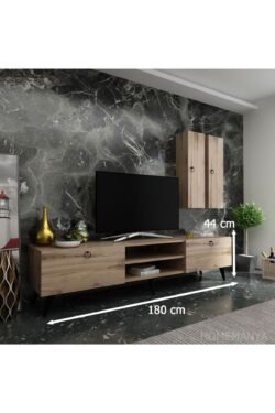 Ideal Tv Ünitesi Duvar Raf Ve Duvar Dolaplı Q7018-3 Çırağan