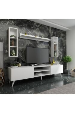 Ideal Tv Ünitesi Duvar Raflı Q7809-1 Beyaz