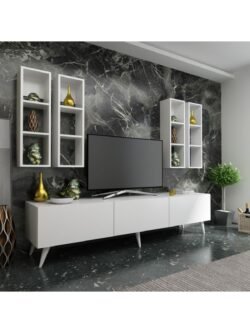 Ideal Tv Ünitesi Duvar Rafı Q7002-1 Beyaz