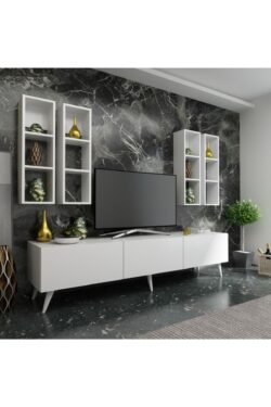 Ideal Tv Ünitesi Duvar Rafı Q7002-1 Beyaz