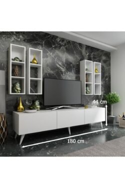Ideal Tv Ünitesi Duvar Rafı Q7002-1 Beyaz