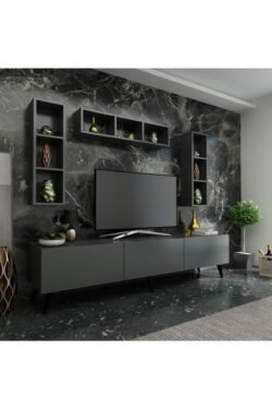 Ideal Tv Ünitesi Duvar Rafı Q7007-4 Antrasit