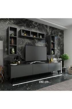 Ideal Tv Ünitesi Duvar Rafı Q7007-4 Antrasit