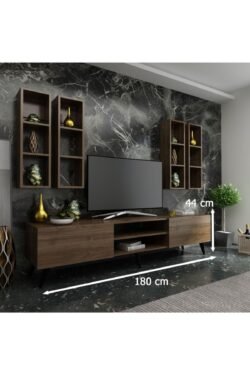 Ideal Tv Ünitesi Duvar Rafı Q7001-2 Ceviz