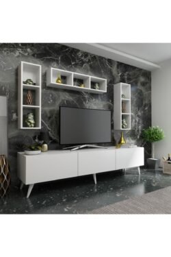 Ideal Tv Ünitesi Duvar Raflı Q7807-1 Beyaz