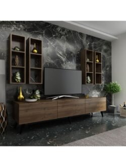 Ideal Tv Ünitesi Duvar Rafı Q7002-2 Ceviz