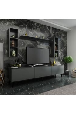 Ideal Tv Ünitesi Duvar Raflı Q7808-4 Antrasit