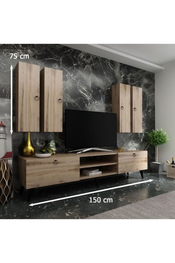 Ideal Tv Ünitesi Duvar Raf Ve Dolaplı Q7821-3 Çırağan