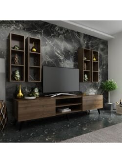 Ideal Tv Ünitesi Duvar Raflı Q7801-2 Ceviz