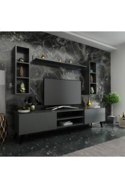 Ideal Tv Ünitesi Duvar Raflı Q7809-4 Antrasit