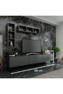 Ideal Tv Ünitesi Duvar Rafı Q7004-4 Antrasit
