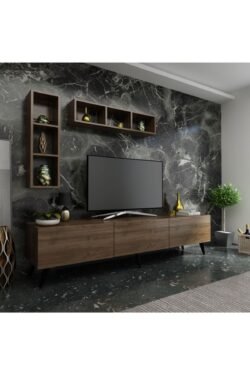 Ideal Tv Ünitesi Duvar Raflı Q7804-2 Ceviz