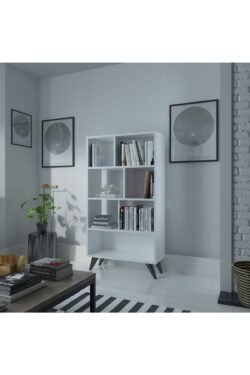 Festival Raflı Kitaplık Kaliteli Kitaplık Beyaz