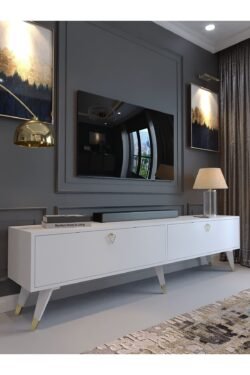 Festival Tv Sehpası Gold G23016-1 Beyaz