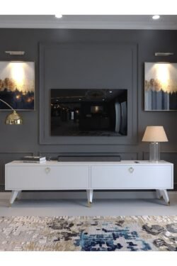 Festival Tv Sehpası Gold G23016-1 Beyaz