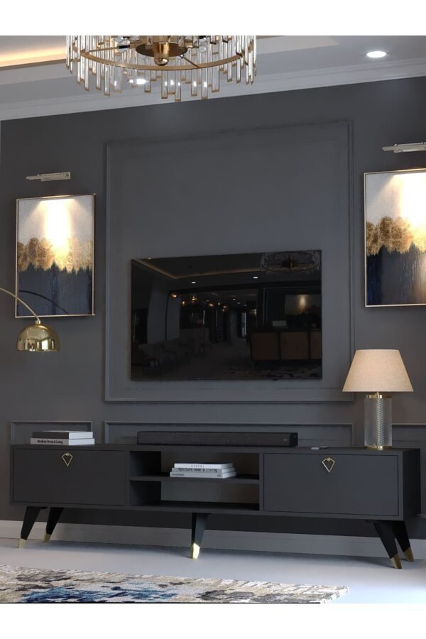 Festival Tv Sehpası Gold G23030-4 Antrasit