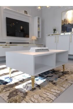 Festival Orta Sehpa Gold GOS4005-1 Beyaz
