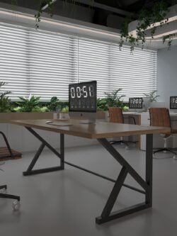 Profesyonel Ofis Masası OF46002-6-140 A.Çam 36 mm Kalınlık - 140 X 90 cm