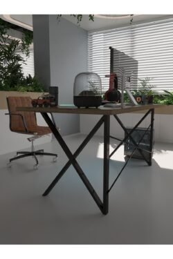 Profesyonel Ofis Masası OF46005-2-160 Ceviz 36 mm Kalınlık - 160 X 90 cm